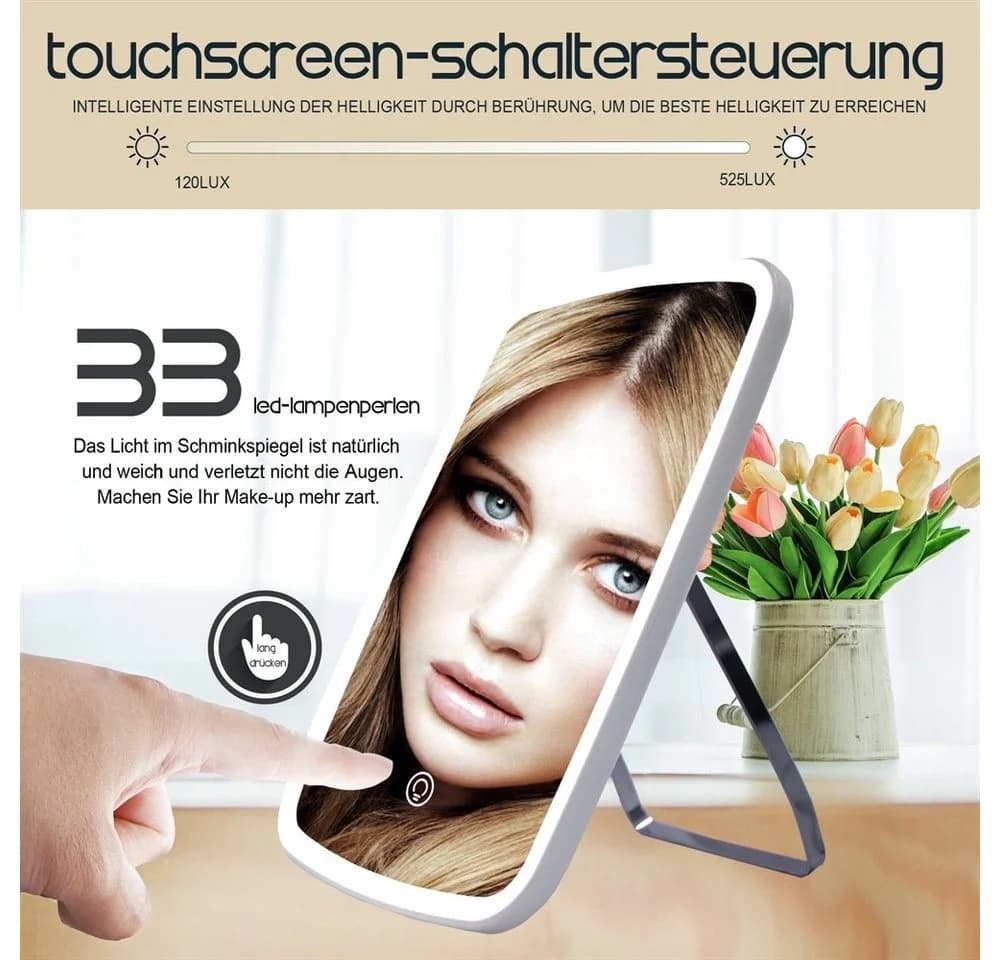 Feel2Home LED Schminkspiegel Weiß 7-fach Vergrößerung - Bild 3
