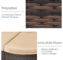 Feel2Home Sonneninsel Polyrattan Gartenmuschel mit Sonnenschutzdach Bild 5