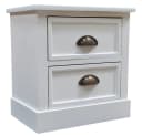Feel2Home Nachttisch Weiß Shabby Design 2 Schubladen Bild 1