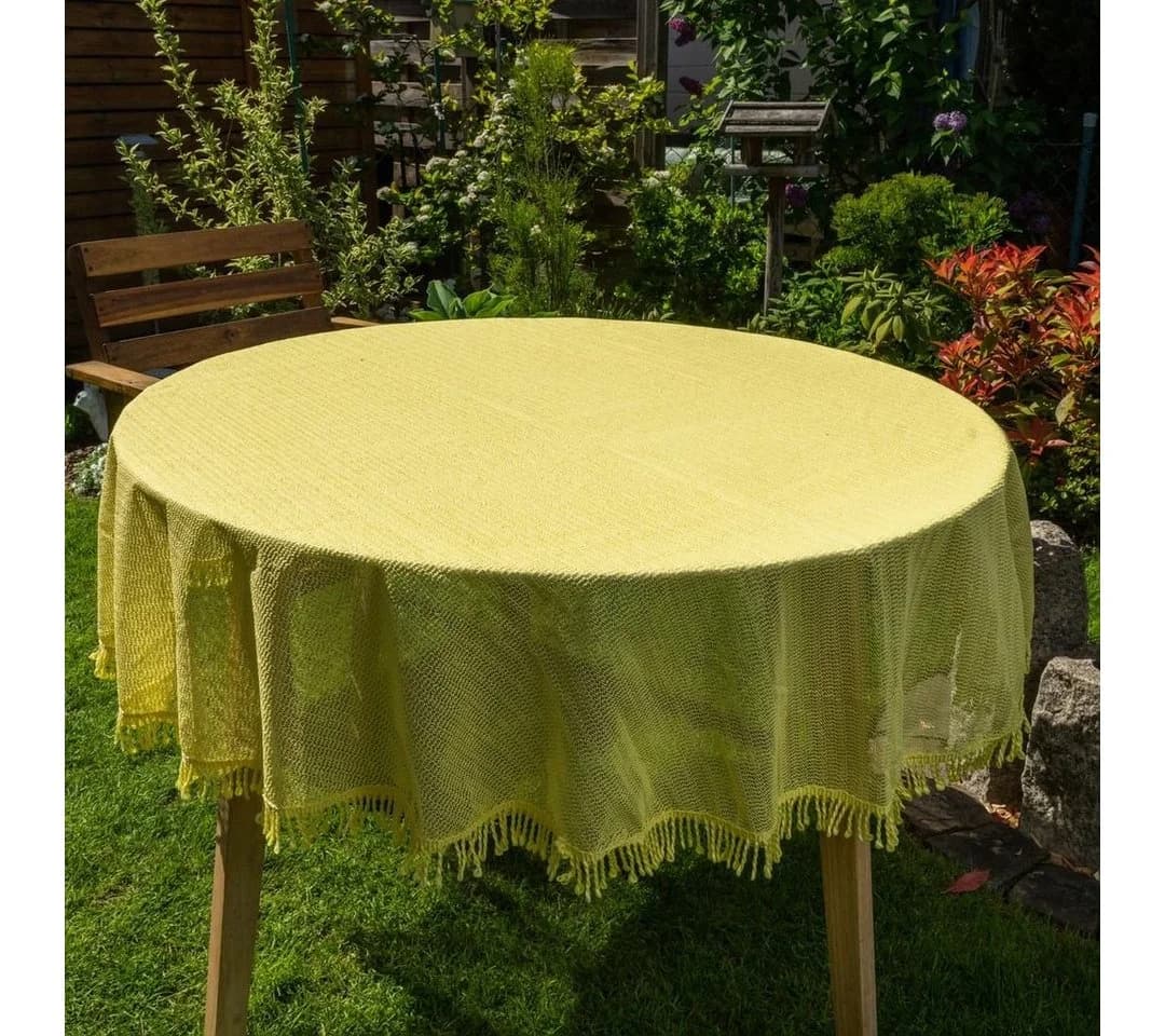laro Tischdecke Rund Wetterfest Rutschfest Kunststoff - Bild 2