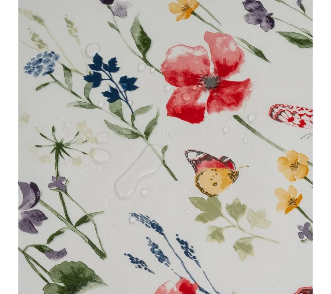 laro Wachstuch-Tischdecke Rund 140cm Floral - Bild 5