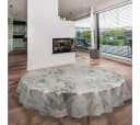 laro Wachstuch-Tischdecke Sahara Grau 140cm Rund Bild 2