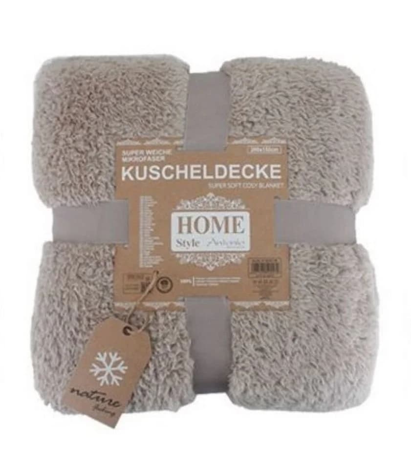 VewoTex Wohndecke Teddy Kuscheldecke Braun Kunstfell-Optik - Bild 2