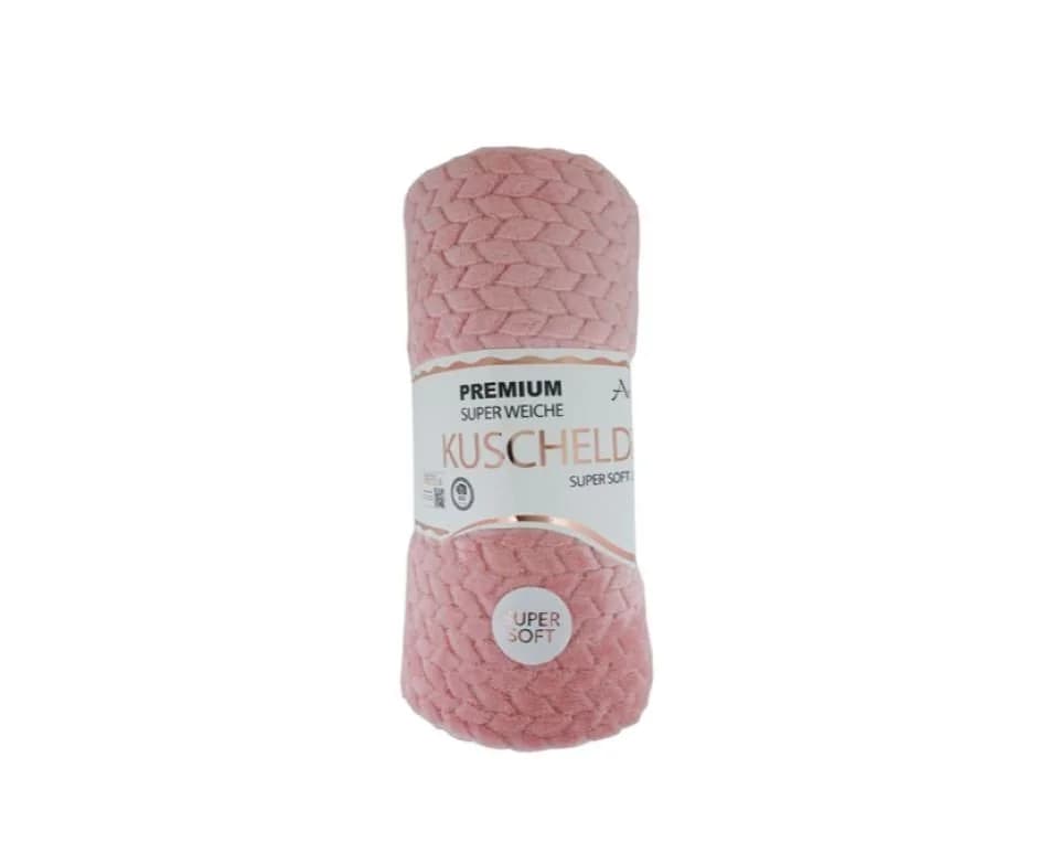 VewoTex Kuscheldecke Rosa Jacquard Flanell 150x200cm