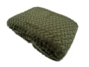 VewoTex Wohndecke Jacquard Kuscheldecke Olivgrün Flanell XL Bild 2