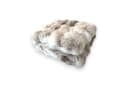 Wohndecke Premium Winter Decke Luxus Alpaka Touch Kunstfell VewoTex 150x130cm Creme-Braun Bild 2