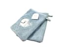 VewoTex Baby Waschhandschuhe 2er Pack Baumwolle Blau Wal Bild 2