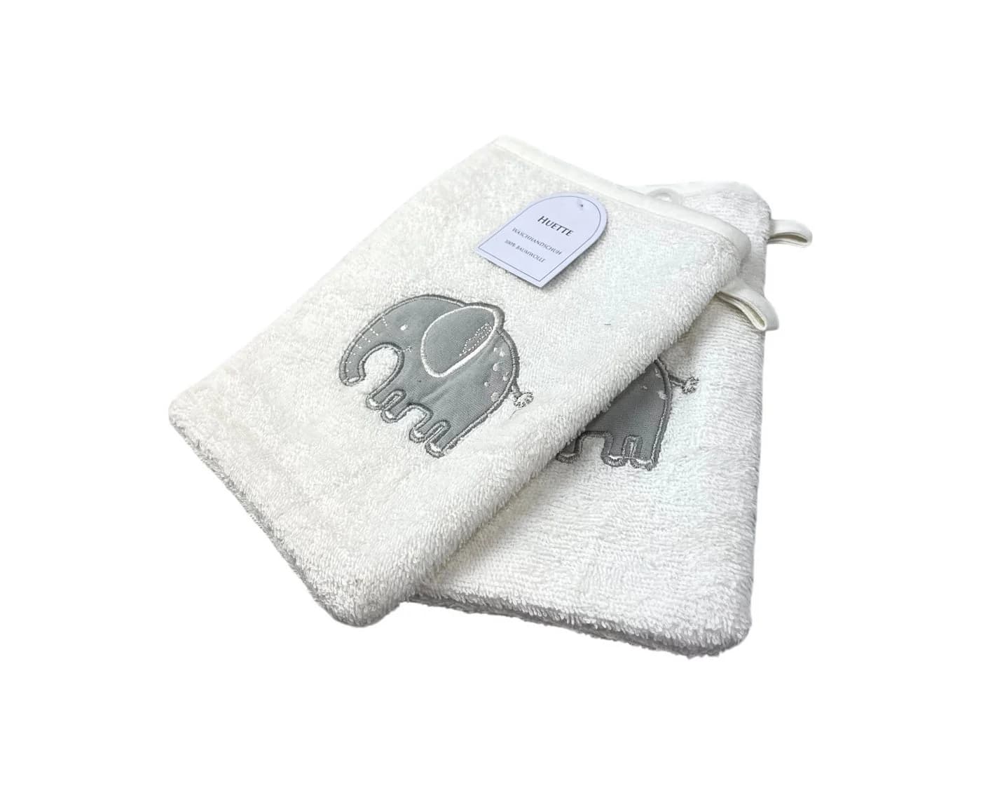 VewoTex Baby Waschhandschuhe 2er Pack Baumwolle Kindermotiv - Bild 2