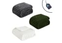 VewoTex Wohndecke Premium Kuscheldecke Cord Optik Olivgrün Bild 1
