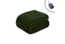 VewoTex Wohndecke Premium Kuscheldecke Cord Optik Olivgrün Bild 2