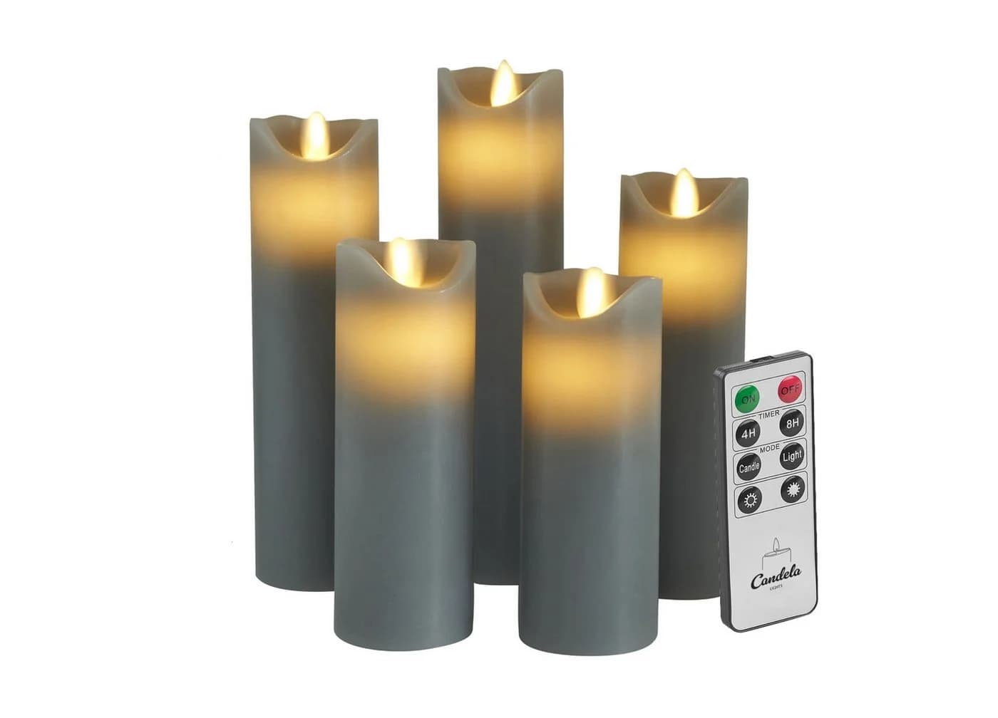 LC Home LED-Kerze Set Echtwachs Timerfunktion Fernbedienung LED Kerzen Dimmbar - Bild 2