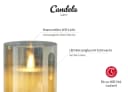Candela Lights Festival LED Echtwachs-Kerzen 3er-Set Gold/Grau Bild 3