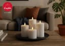 LC Home LED-Kerze Candela Lights LED Kerzen 4er Set Stumpenkerze inkl. Kerzenteller Echtwachs Bild 1