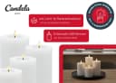 LC Home LED-Kerze Candela Lights LED Kerzen 4er Set Stumpenkerze inkl. Kerzenteller Echtwachs Bild 5