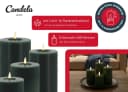LC Home LED-Kerze Candela Lights 4er Set Echtwachs mit Kerzenteller Bild 5