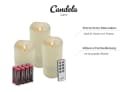 LC Home Candela Lights Outdoor LED Kerzen 3er Set Cream Bild 4