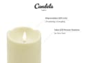 LC Home LED-Kerze Candela Lights Outdoor Solar LED Kerzen 3er Set Sand 4h Timer Funktion Bild 1
