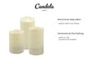 LC Home LED-Kerze Candela Lights Outdoor Solar LED Kerzen 3er Set Sand 4h Timer Funktion Bild 4