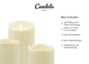 LC Home LED-Kerze Candela Lights Outdoor Solar LED Kerzen 3er Set Sand 4h Timer Funktion Bild 5