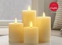 LC Home LED-Kerze Candela Lights LED Kerzen Echtwachs 4er-Set mit Fernbedienung Batterien Timerfunktion Bild 1