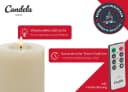 LC Home LED-Kerze Candela Lights LED Kerzen Echtwachs 4er-Set mit Fernbedienung Batterien Timerfunktion Bild 3
