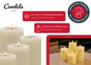 LC Home LED-Kerze Candela Lights LED Kerzen Echtwachs 4er-Set mit Fernbedienung Batterien Timerfunktion Bild 5