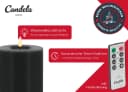 LC Home LED-Kerze Candela Lights LED Kerzen Echtwachs 4er-Set mit Fernbedienung Batterien Timerfunktion Dimmbar Bild 3