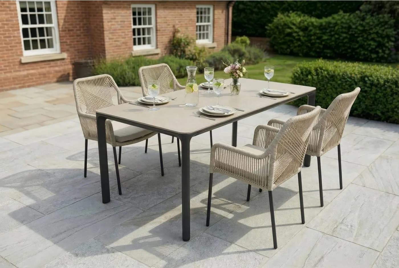 LC Garden Gartentisch »Stilo« Outdoortisch Sintered Stone Keramik Steingrau