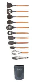 12-tlg Küchenhelfer-Set mit Holzgriffen - Robust & Spülmaschinenfest Bild 1