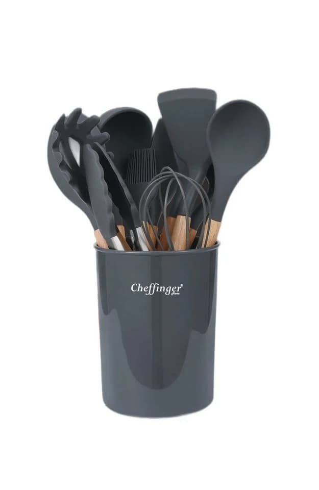 12-tlg Küchenhelfer-Set mit Holzgriffen - Robust & Spülmaschinenfest - Bild 2