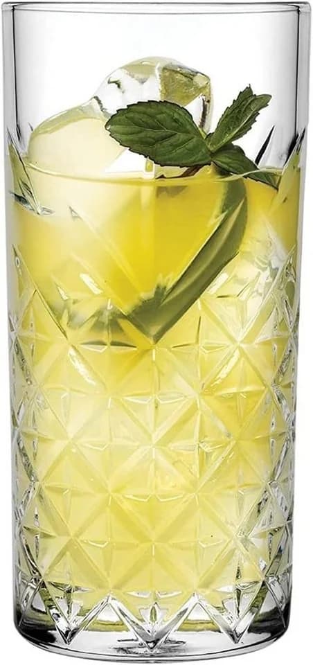Pasabahce Longdrinkglas 4er Set Transparent Retro Design