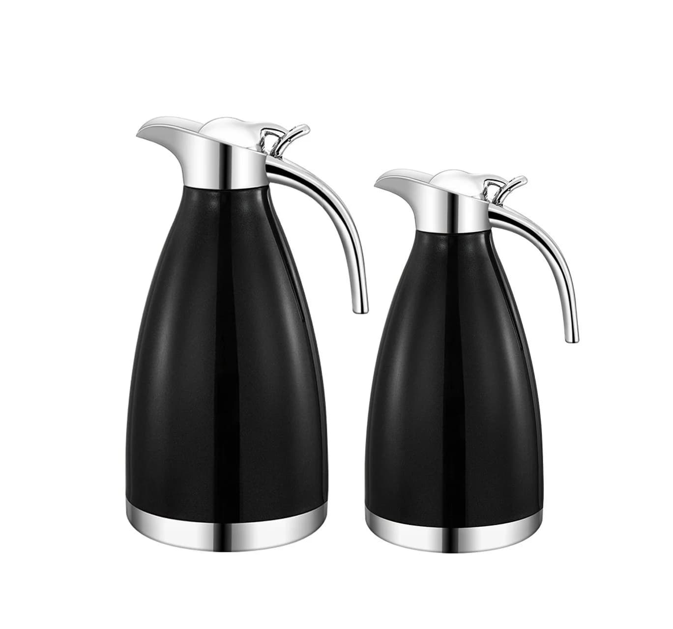 Cheffinger Isolierkanne 2er Set Edelstahl Schwarz