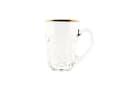 Sunay Teeglas 6er Set mit Henkel Gold Umrandung Transparent Bild 1