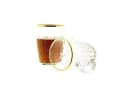 Sunay Teeglas 6er Set mit Henkel Gold Umrandung Transparent Bild 2