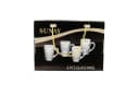 Sunay Teeglas 6er Set mit Henkel Gold Umrandung Transparent Bild 5