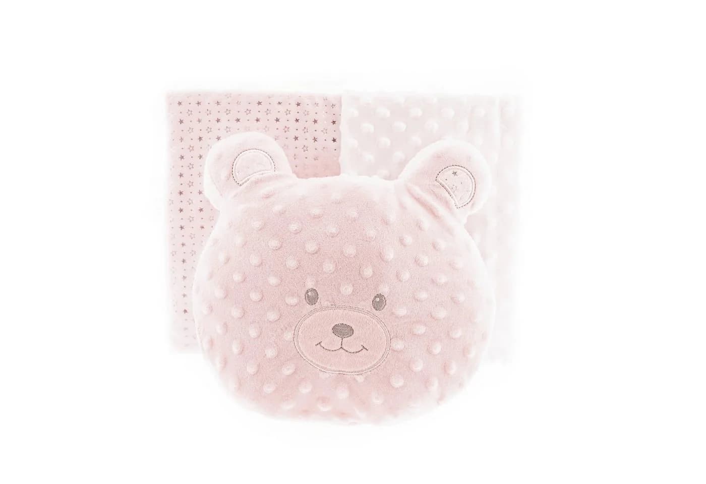 Almina Babydecken-Set mit Kissen Rosa Polyester 100x80cm - Bild 2