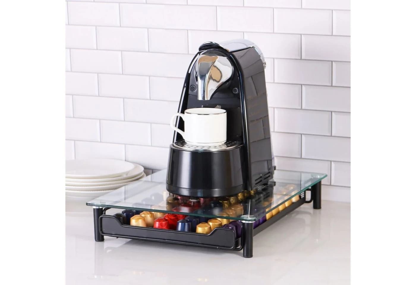 Cheffinger Kapselspender Glas für 60 Nespresso Kapseln - Bild 5