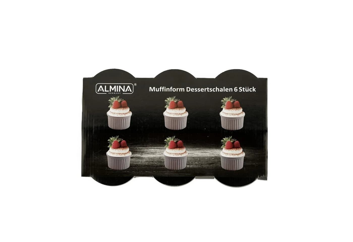 Almina Muffinform-Set 6-tlg. Grau Porzellan - Bild 5