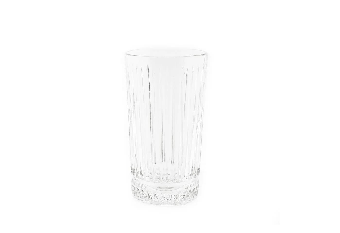 Almina Longdrinkglas Elisa 6-tlg. Glas-Set mit Riffle Design 300 ml - Bild 2