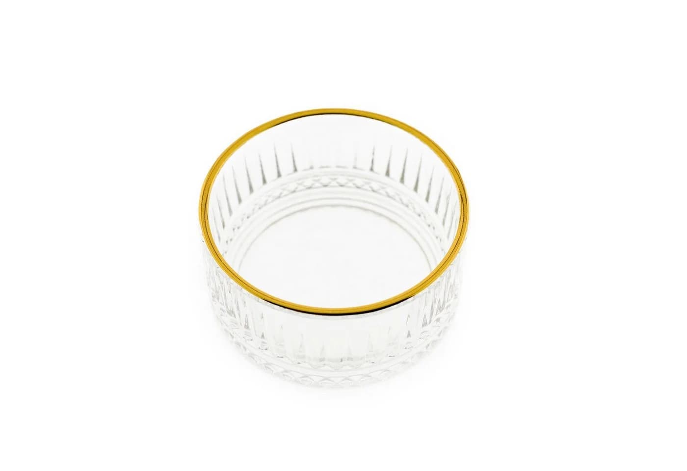 Almina Glasschalen-Set 6-tlg. Elisa mit Riffle Design & Goldumrandung - Bild 2