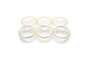 Almina Glasschalen-Set 6-tlg. Elisa mit Riffle Design & Goldumrandung Bild 3
