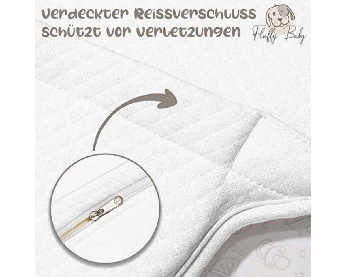 COFI 1453 Babykissen Ergonomisch Memory Schaum 2 Bezüge Blau-Weiß - Bild 3
