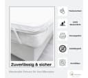 COFI 1453 Matratzenschoner Wasserdicht Weiß mit 4 Eckgummi Bild 5