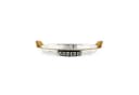 Sunay Serviertablett Rund Silber mit goldenen Musterdetails Bild 1