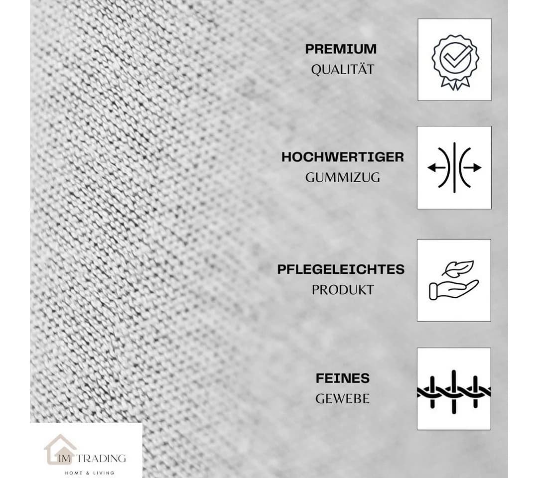 COFI 1453 Spannbettlaken 100% Baumwolle Anthrazit Rundumgummizug - Bild 5