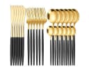 Cheffinger Besteck-Set Gold 24-tlg. für 6 Personen Edelstahl Bild 2