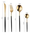 Cheffinger Besteck-Set Gold 24-tlg. für 6 Personen Edelstahl Bild 3