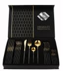 Cheffinger Besteck-Set Gold 24-tlg. für 6 Personen Edelstahl Bild 4