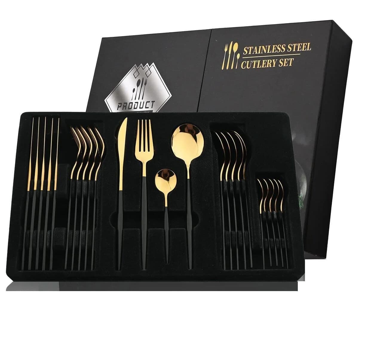 Cheffinger Besteck-Set Gold 24-tlg. für 6 Personen Edelstahl - Bild 5