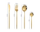 Cheffinger Besteck-Set 24-tlg. Gold Edelstahl 6 Personen Bild 5